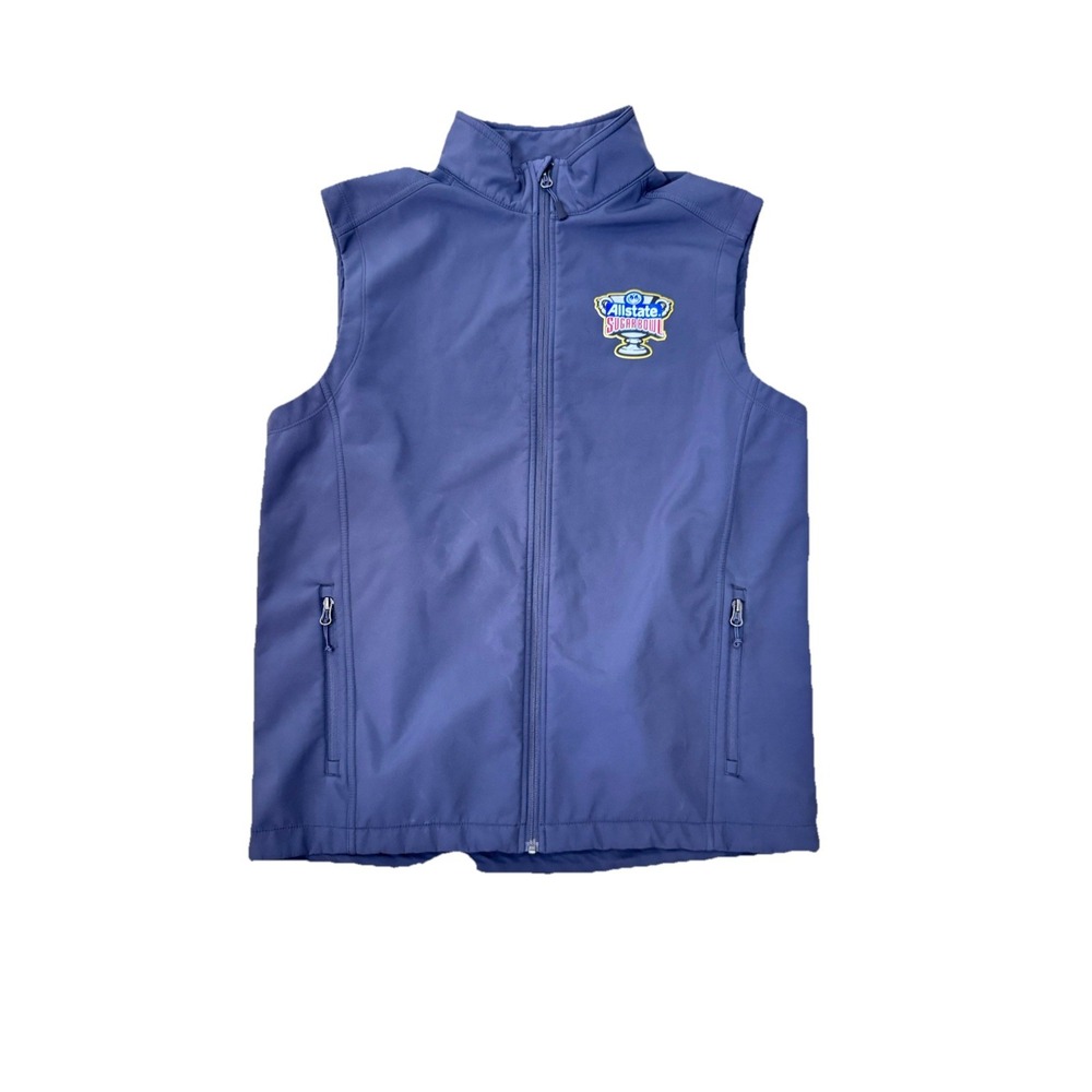 Allstate‎ Sugar Bowl  Full Zip Fleece Lined Vest Mens Large Blue